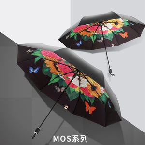 三折黑膠防曬傘 - 暮靄